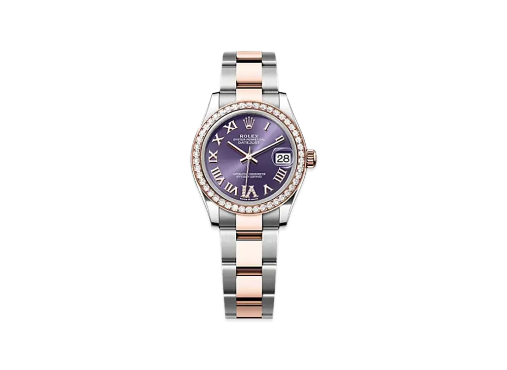 ROLEX Datejust 31mm Oystersteel & Everose Gold Diamond 278381RBR "Aubergine"
