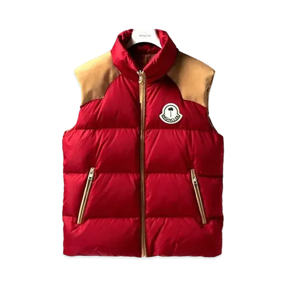MONCLER GENIUS 8 MONCLER PALM ANGELS KAMAKOU DOWN VEST "Burgundy"