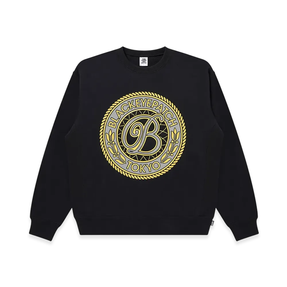 BlackEyePatch Reflective Vintage B Emblem Crew Sweat "Black"