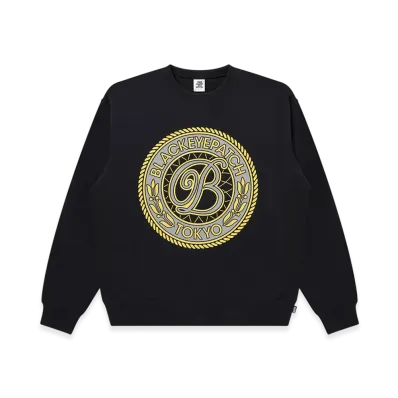 BlackEyePatch Reflective Vintage B Emblem Crew Sweat "Black"