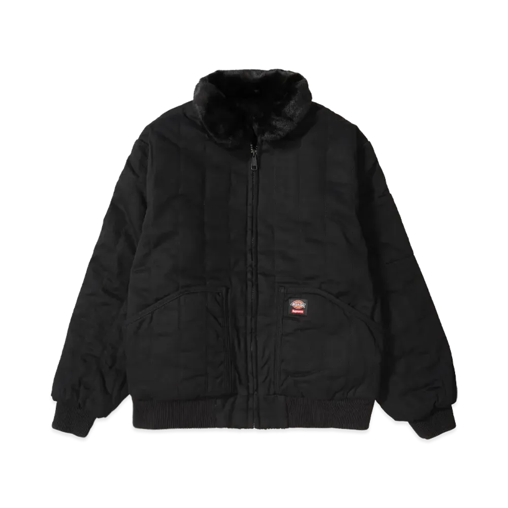 Supreme x Dickies Reversible Quilted Faux Fur Work Jacket "Black"