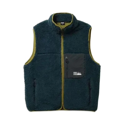 FIRST DOWN Boa Fleece Vest "Grey"