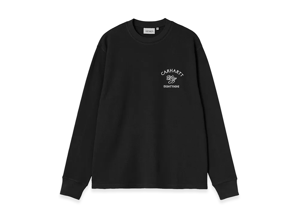 Carhartt WIP L/S Eightynine Waffle T-Shirt "Black/White"