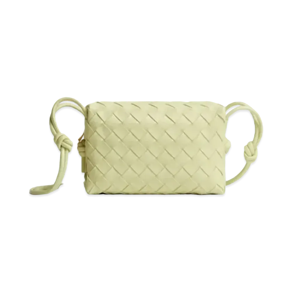 Bottega Veneta Mini Loop Leather Shoulder Bag "Lemon Washed"