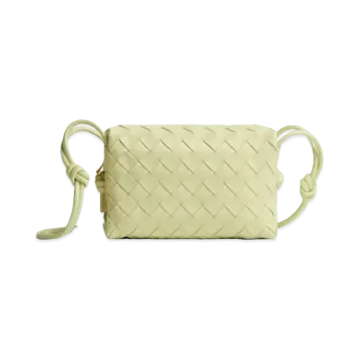 Bottega Veneta Mini Loop Leather Shoulder Bag "Lemon Washed"