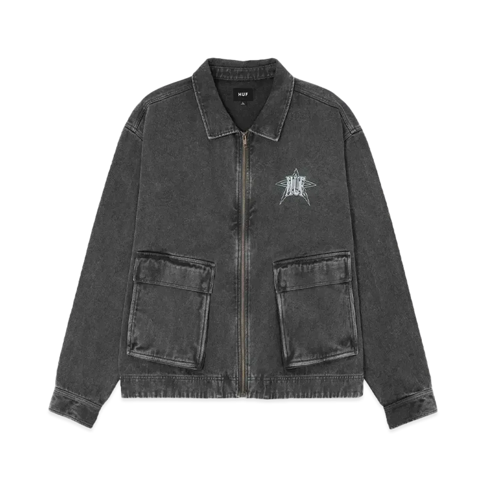 HUF Intergalactic Frequency Zip Shacket "Black"
