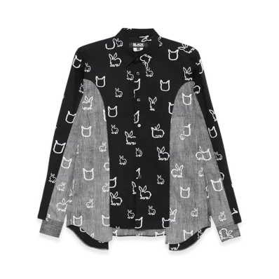 BLACK COMME des GARCONS Graphic Shirt "Silver"