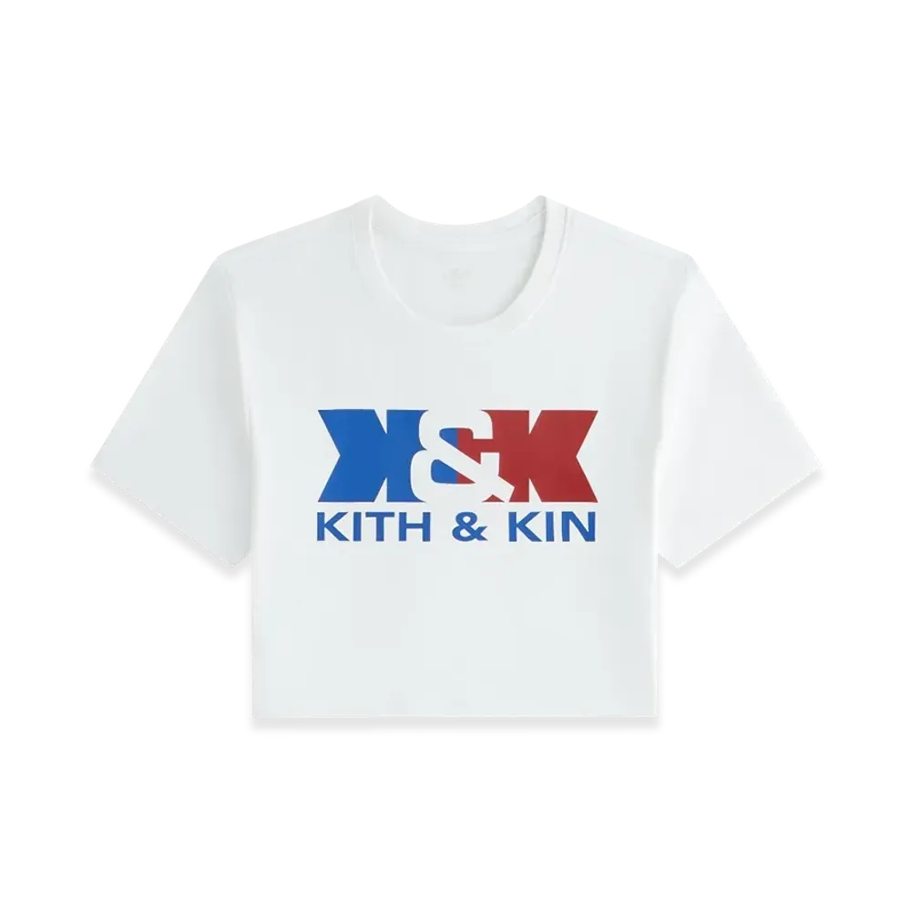 Kith Women's Misha Crop Kith & Kin Sport Tee "White"