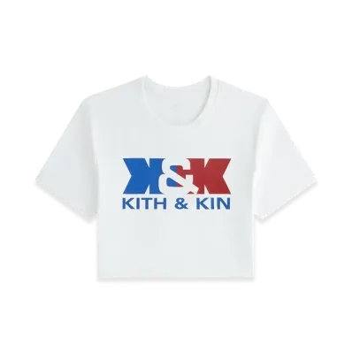 Kith Women's Misha Crop Kith & Kin Sport Tee "White"