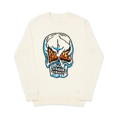PALACE Skull Knit "White"