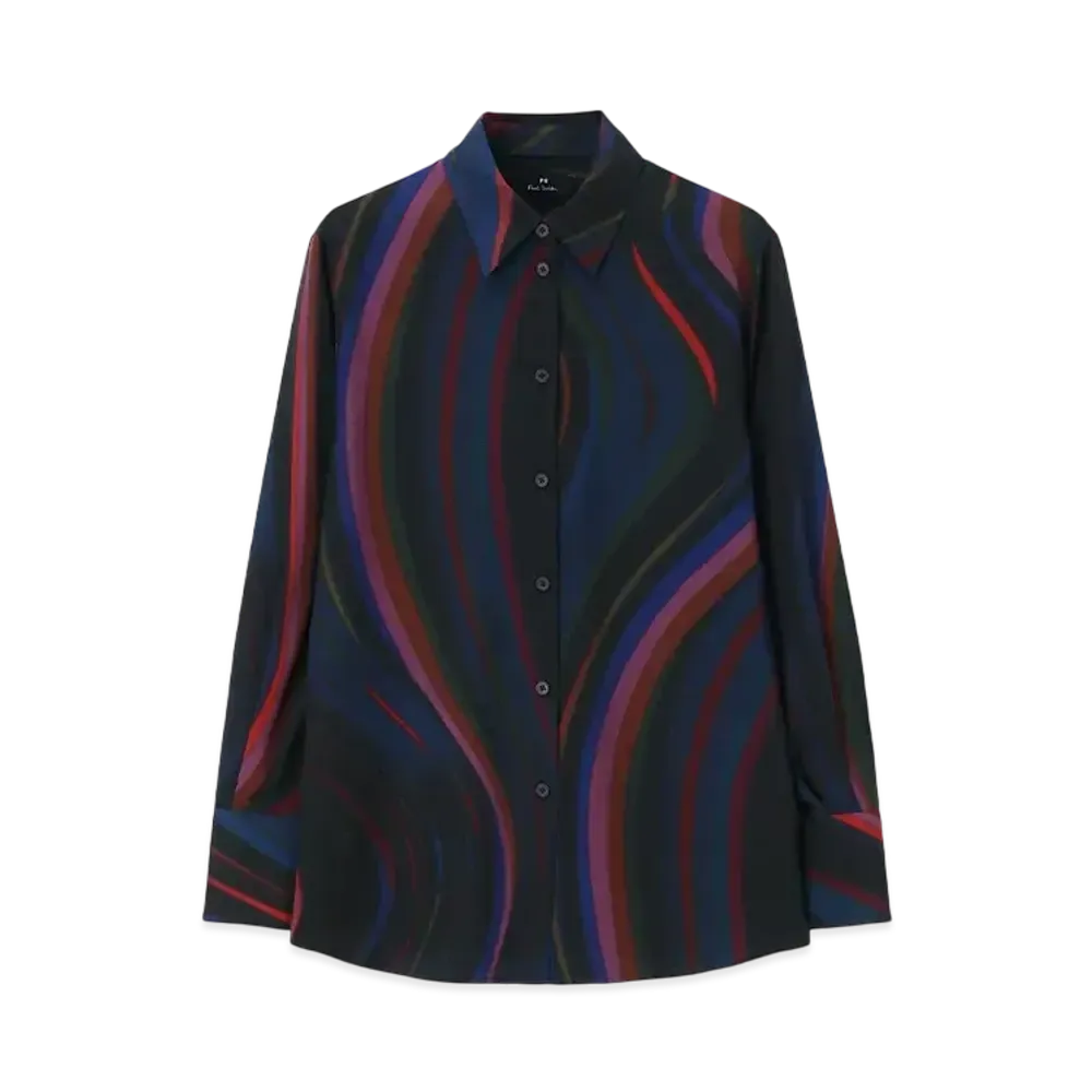 Paul Smith Women's New Swirl Shirt "Navy"