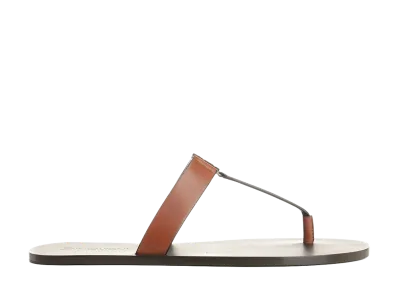 Saint Laurent Women's Babylone Slides "Brown"