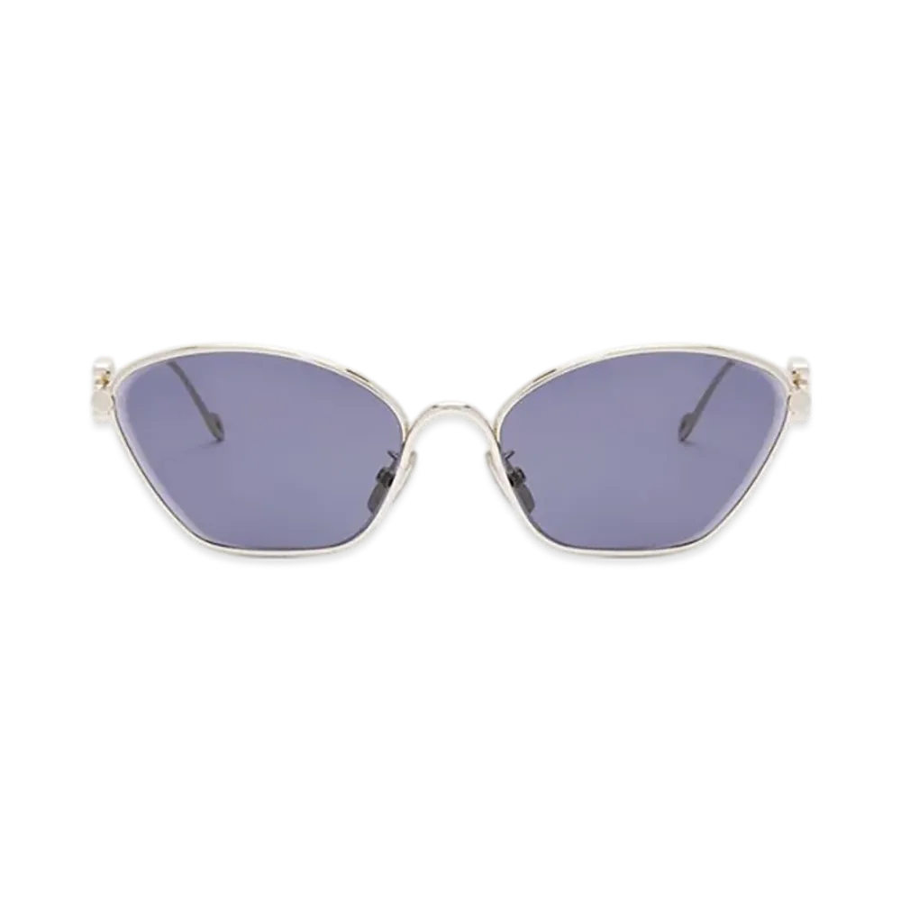 LOEWE Anagram Hexagonal Sunglasses "Solid Blue"