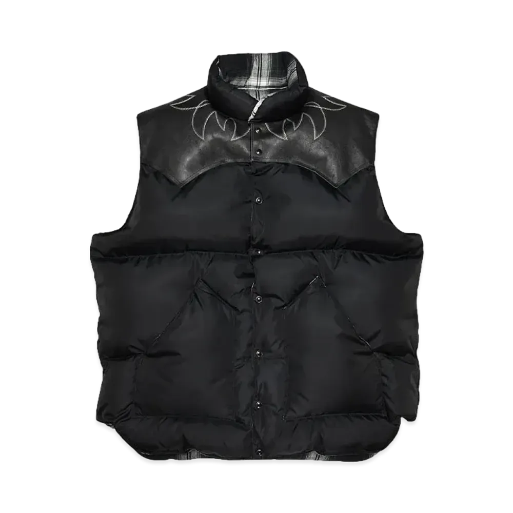 Rocky x Rafu mountain featherbed RMFC Down Vest W/EMB’D "BLACK"