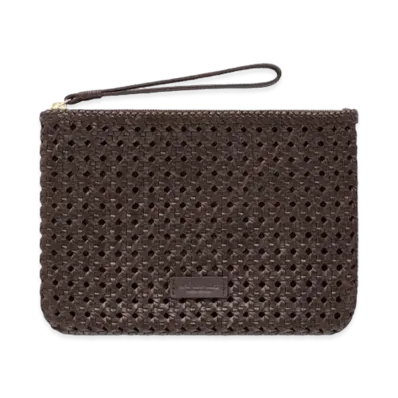 Aime Leon Dore Woven Leather Pouch "Brown"