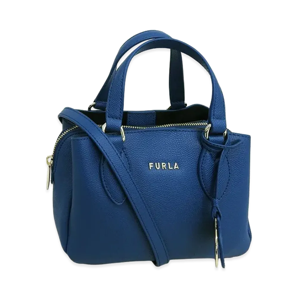 FURLA Minerva Mini Tote Bag "Blue"