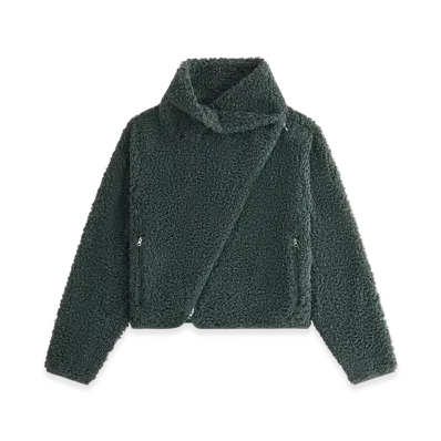 Kith Women Helia Sherpa Asymmetrical Jacket "Machine"
