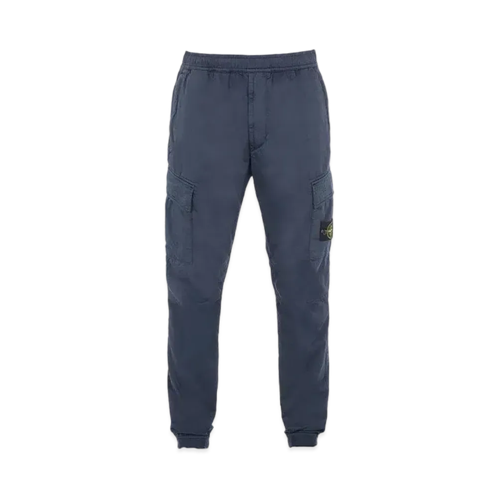 Stone Island 31314 STRETCH COTTON WOOL SATIN_REGULAR TAPERED FIT "Blue"
