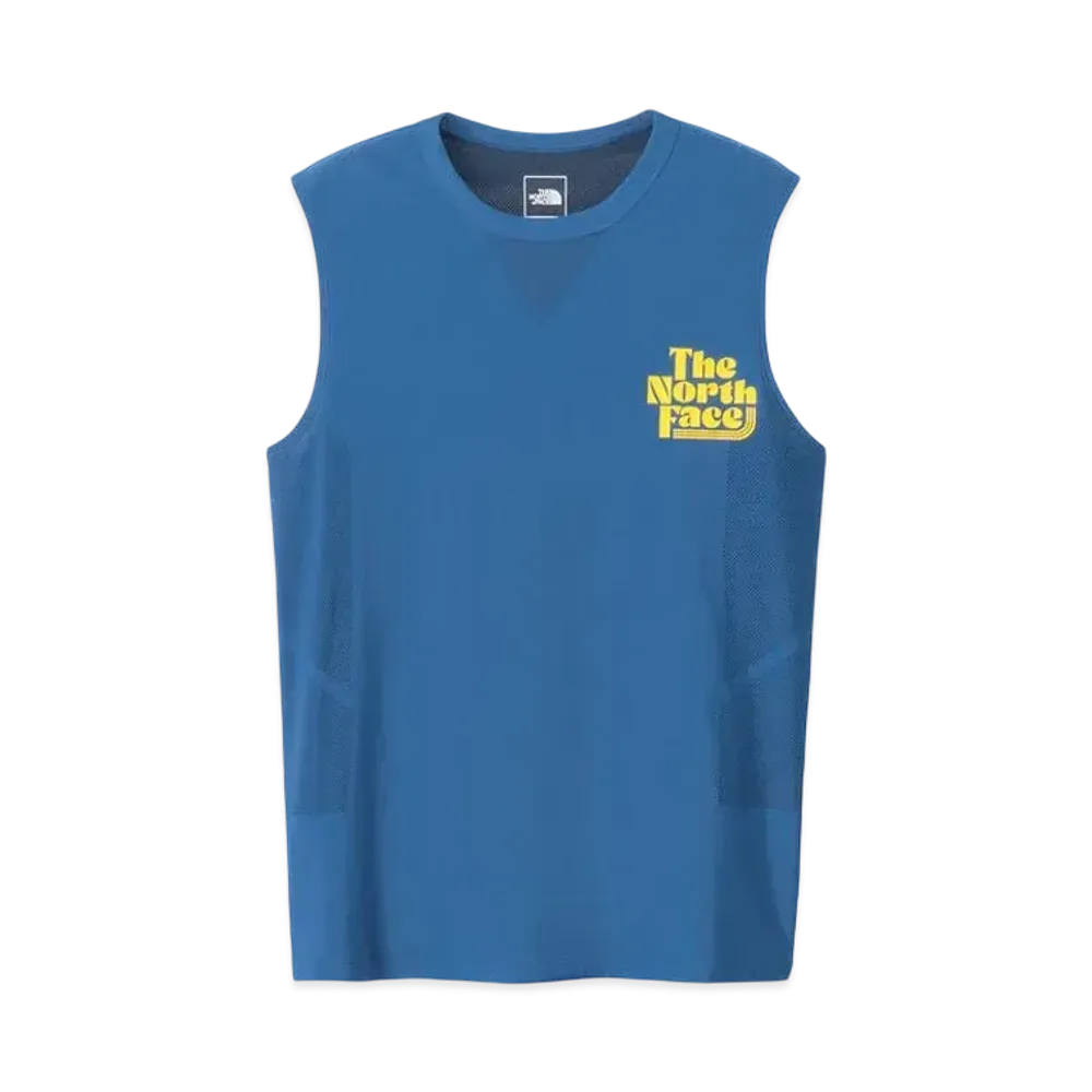 The North Face Sleeveless Free Run Spiral Crew "Mountain Blue"