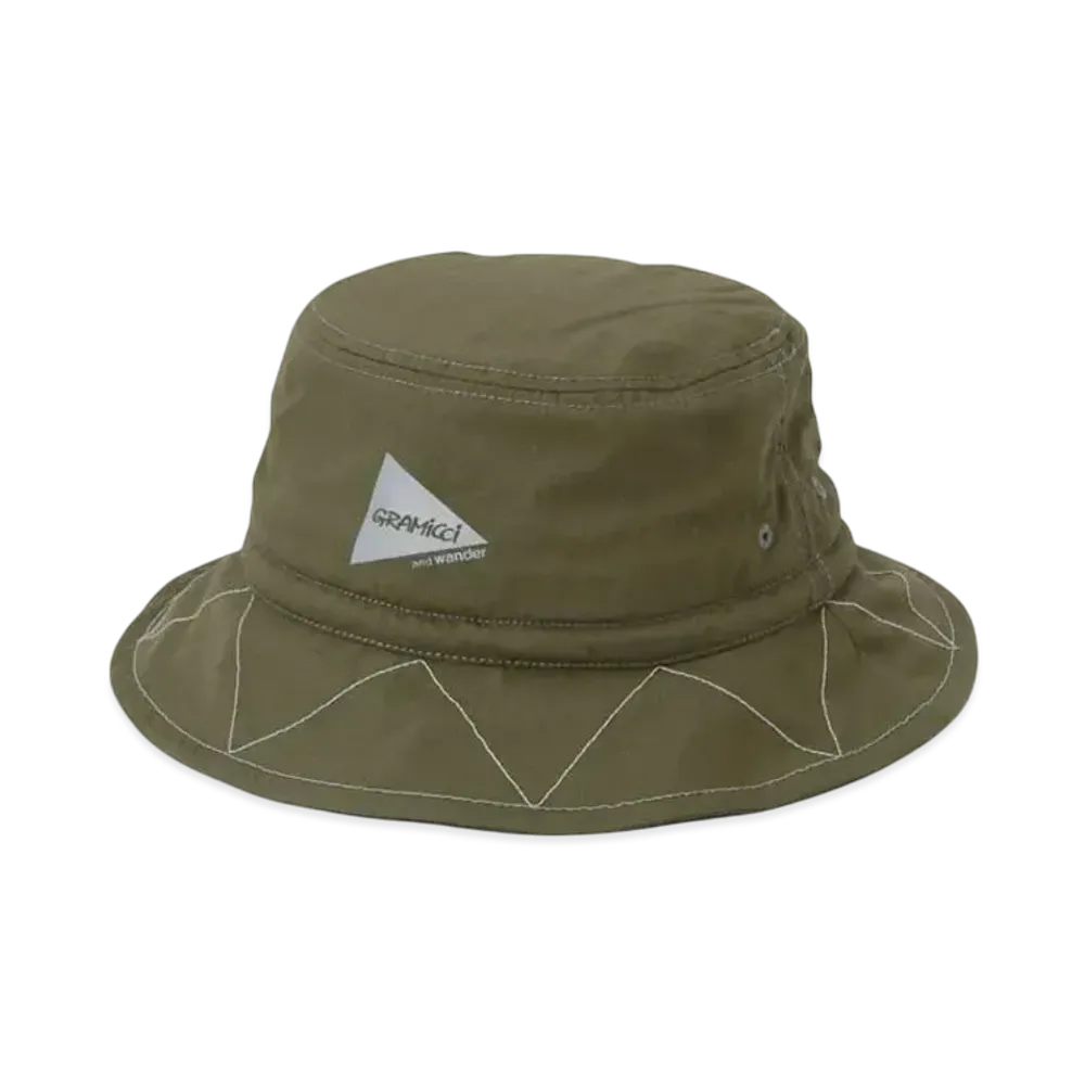 GRAMICCI x and wander Zigzag Stitch Hat "Khaki"