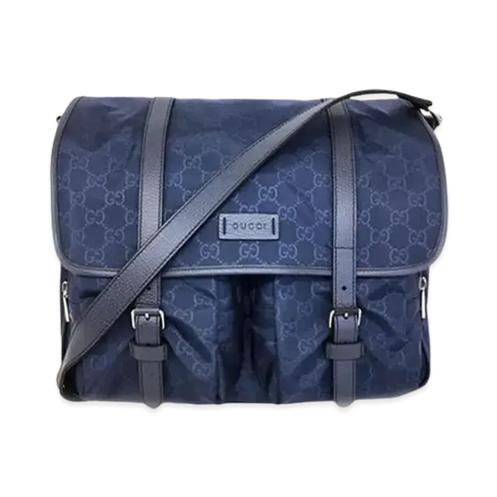 GUCCI Messenger GG Nylon "Navy"