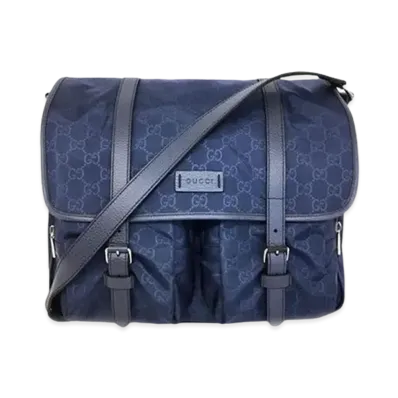 GUCCI Messenger GG Nylon "Navy"