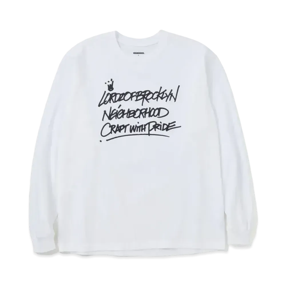 NEIGHBORHOOD x Lordz of Brooklyn Tee LS-1 "White"