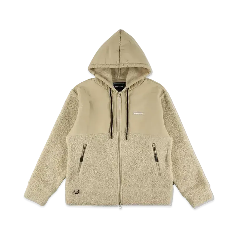WIND AND SEA Polartec Boa Fleece Switched F/Z Parka "Beige"