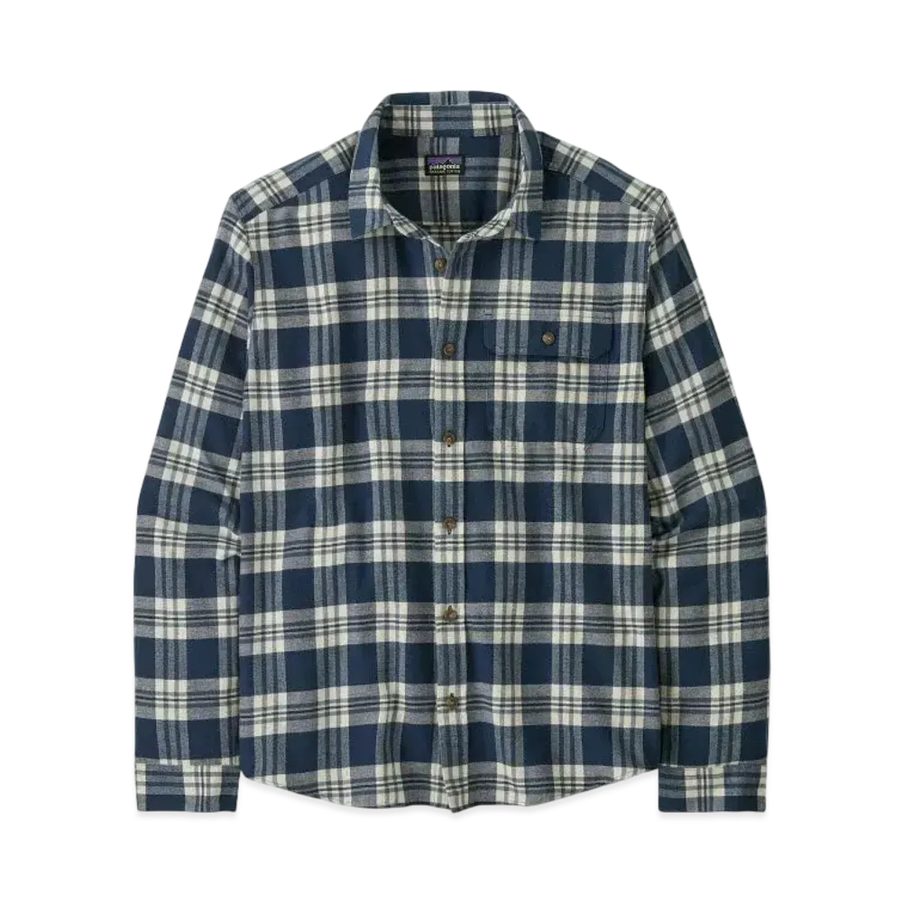Patagonia Men's Long Sleeve Lightweight Fjord Flannel Shirt "Navy"