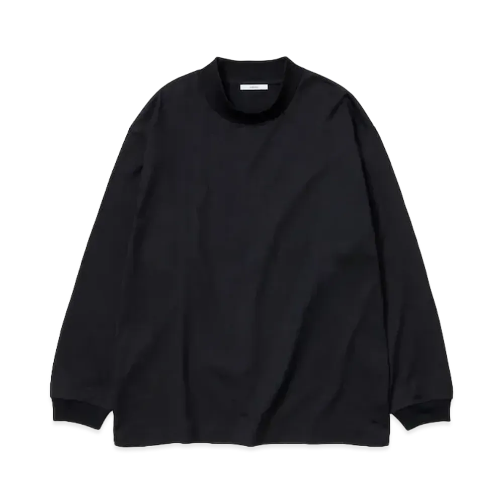 everyone L/S Mock Neck Basic T-Shirt "Black"