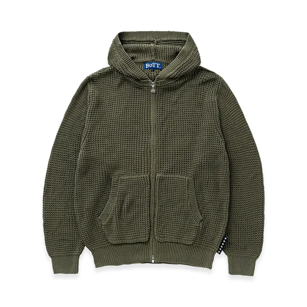 BoTT Knit Zip Hoodie "Olive"