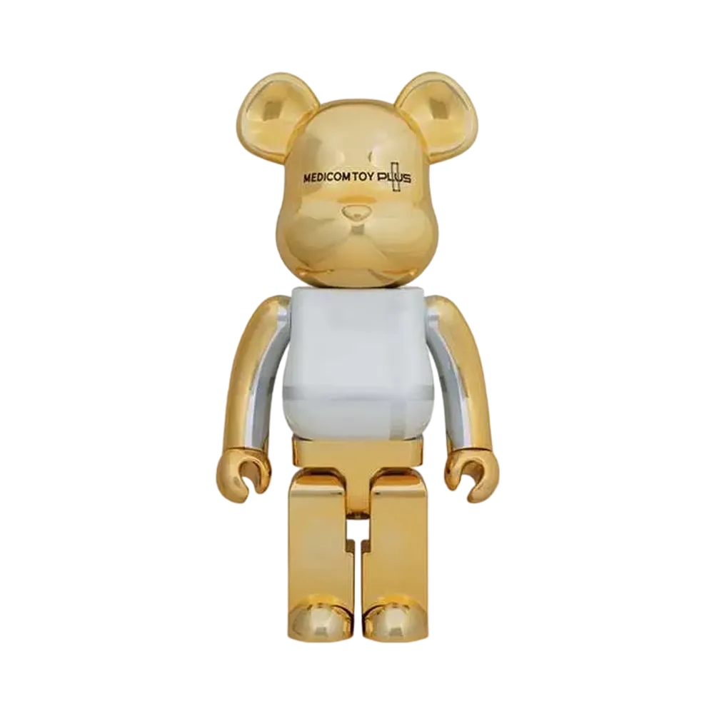 Bearbrick MEDICOM TOY PLUS GOLD CHROME Ver. 1000%