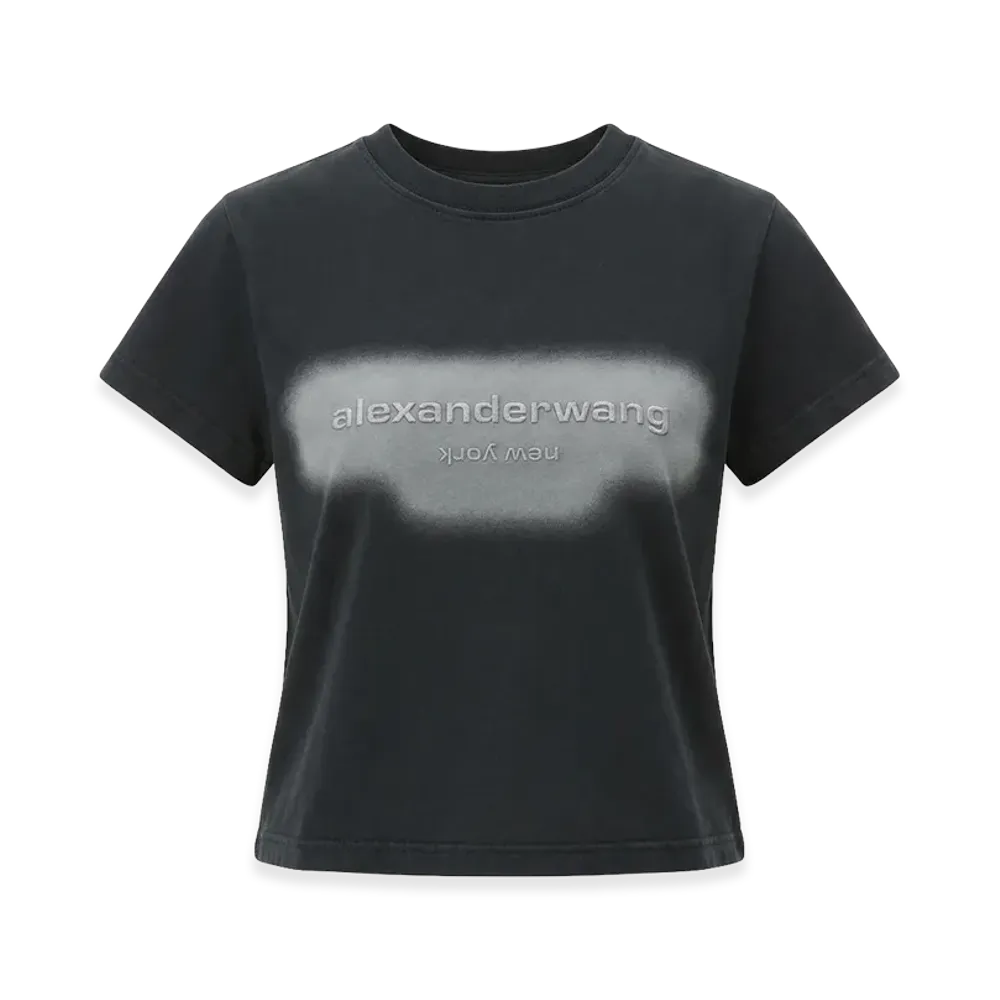 Alexander Wang Women's Halo Print T-Shirt "Washedblack"