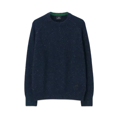 Paul Smith Contrast Color Nep Knit "Navy"