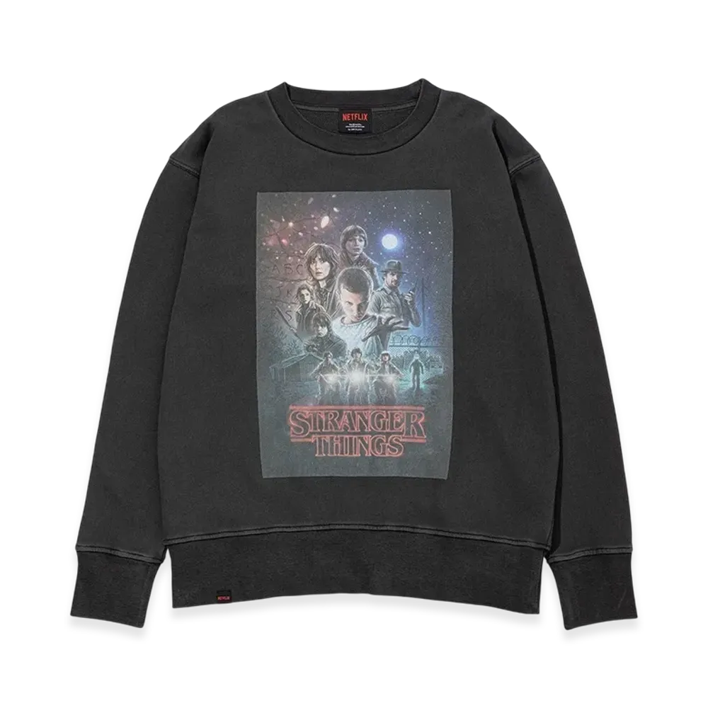 Netflix Stranger Things x V.A. Pigment S1 Crewneck Sweat "Black"