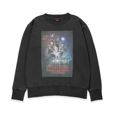 Netflix Stranger Things x V.A. Pigment S1 Crewneck Sweat "Black"