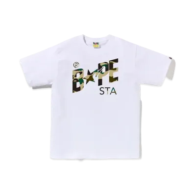A BATHING APE 1st Camo Bape Sta Tee "White/Yellow"