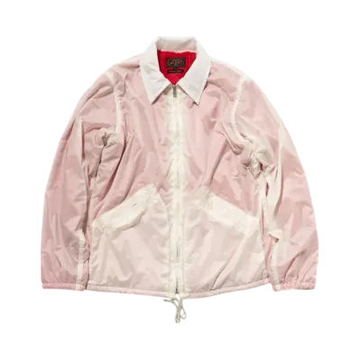BEAMS Coach Jacket Nylon Fleece "Oyster"
