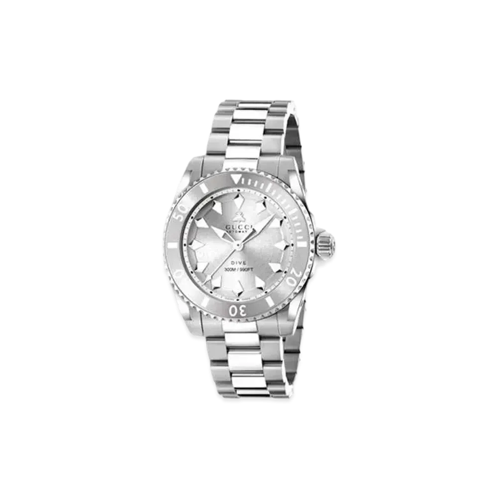 GUCCI Dive Watch With Bee 40mm "Silver"