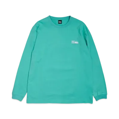 FIRST DOWN Logo L/S Tee Cotton Jersey "Mint"