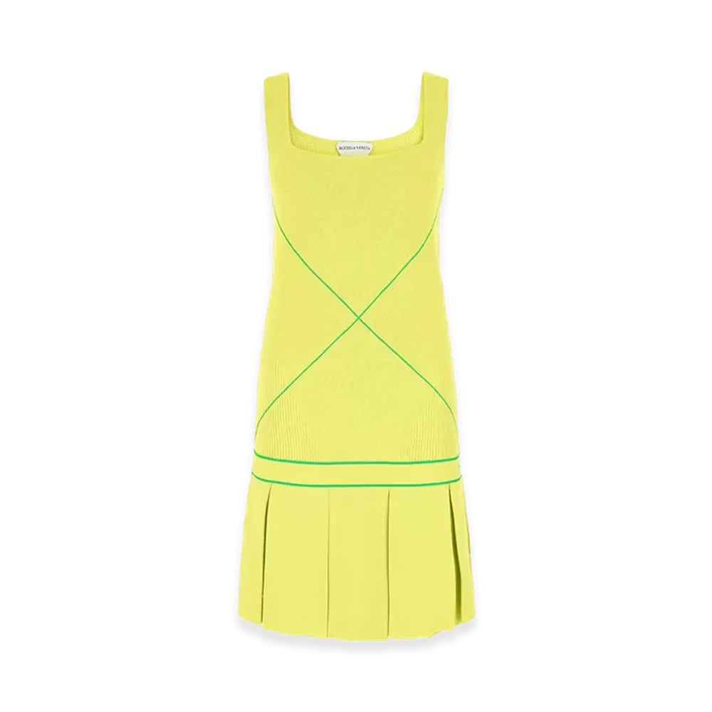 Bottega Veneta Women's Viscose Blend Dress "Acid Green"