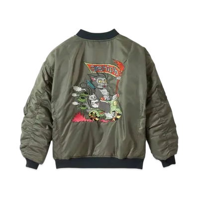graniph x Ayako Ishiguro Biker Cat MA-1 "Khaki"