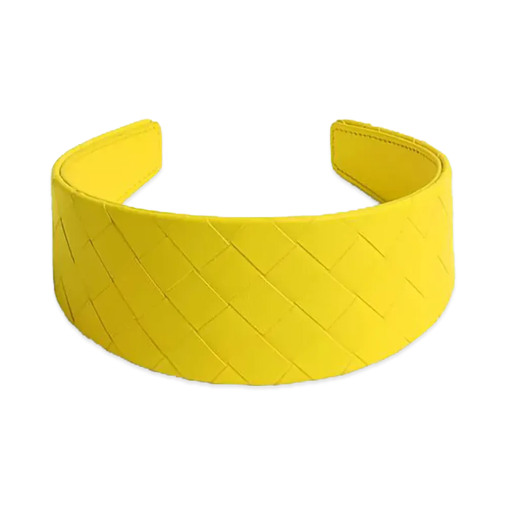 Bottega Veneta Intrecciato Headband "Sulfur"
