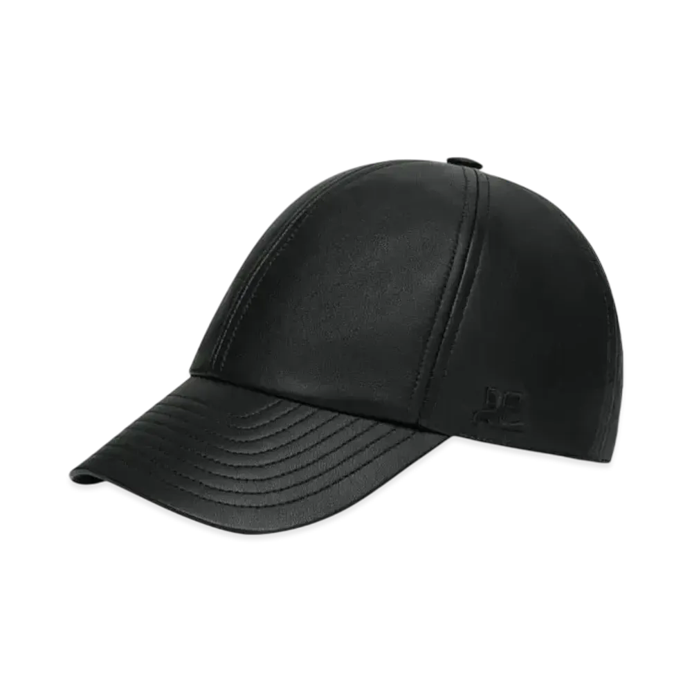 Courreges Signature AC Leather Cap "Black"