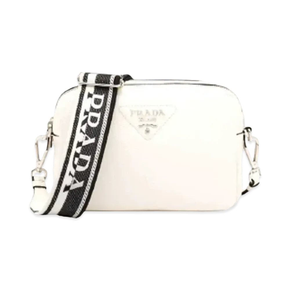 PRADA Leather Bag With Shoulder Strap "White"