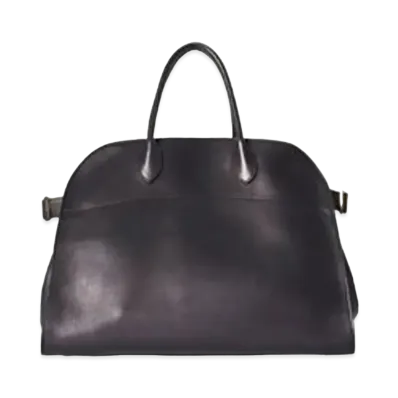 The Row Soft Margaux 15 Bag in Leather "Black"