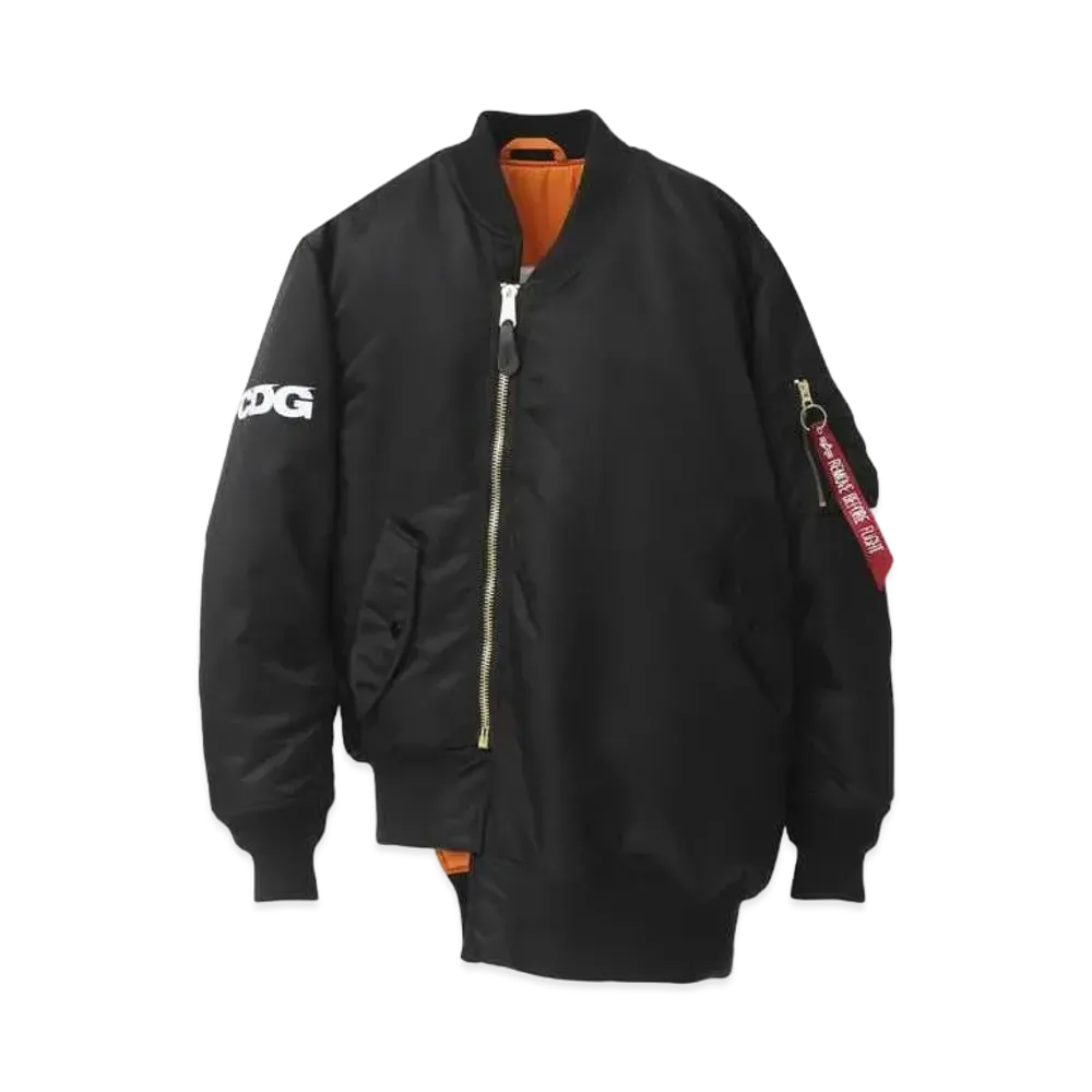 COMME des GARCONS  ALPHA BIAS MA-1 JACKET "Black"