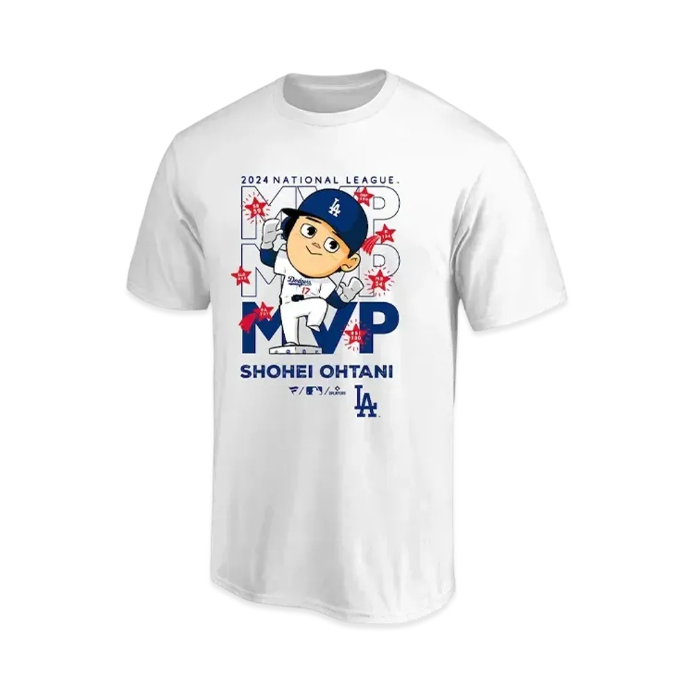 MLB Fanatics Dodgers Shohei Ohtani National League MVP 2024 Award Commemoration Illustration T-Shirt "White"