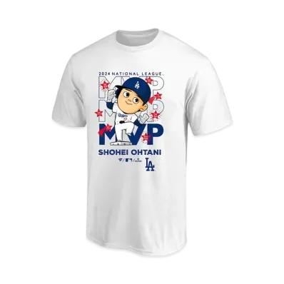 MLB Fanatics Dodgers Shohei Ohtani National League MVP 2024 Award Commemoration Illustration T-Shirt "White"