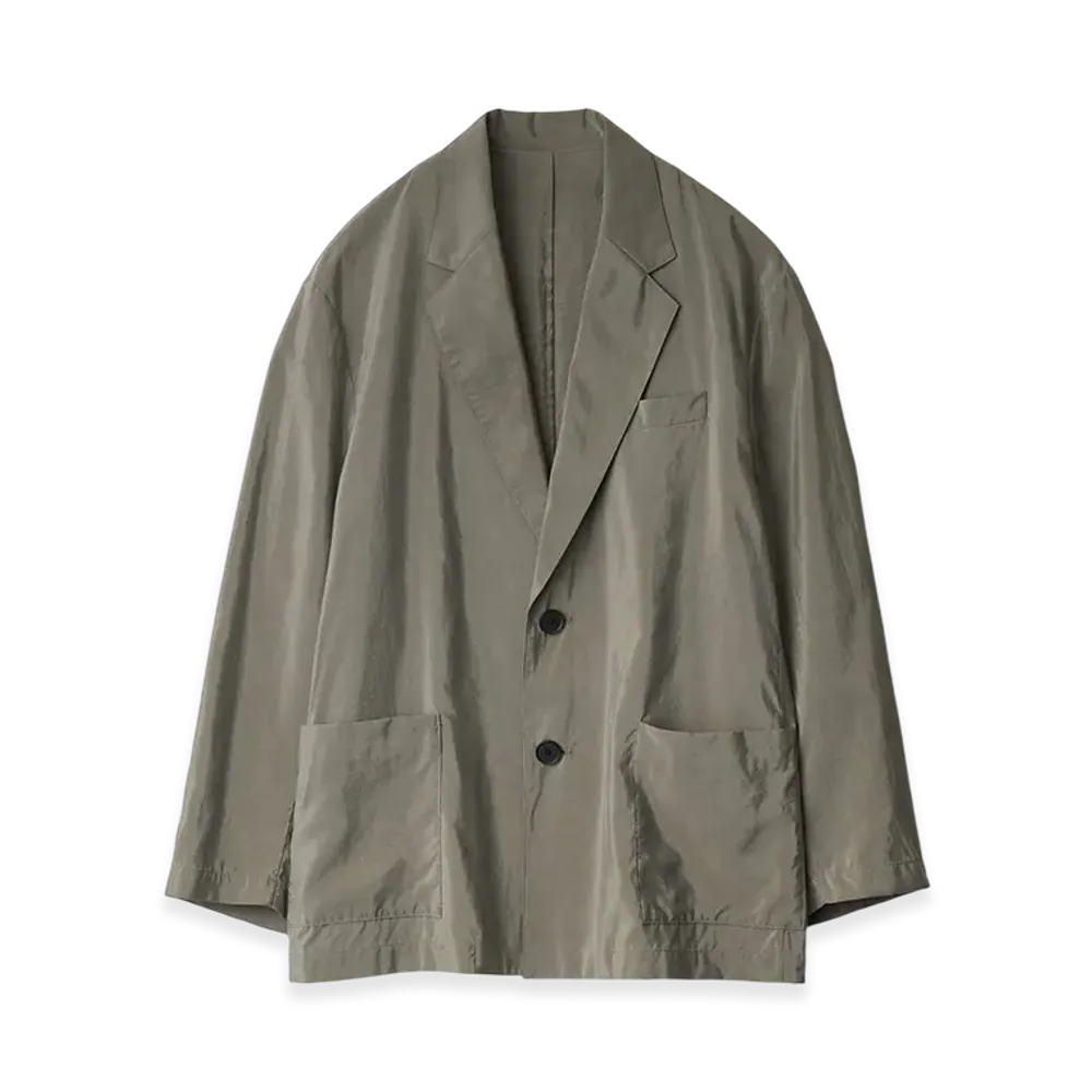 ssstein Silk/Nylon Single Breasted Jacket "Taupe"